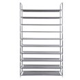 thumbnail image 3 of Zeeyh 50 Pair 10 Tier Space Saving Storage Organizer Shoes Tower Rack, Gray, 3 of 7