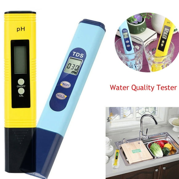 Iumwxz Water Quality Test Meter PH 2 in 1 0-9990 PPM Measurement Range 1 PPM Resolution home tool Blue,yellow plastic New Year Savings