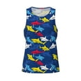 thumbnail image 3 of Haiem Cartoon Shark Men Workout Tank Top Gym Bodybuilding Sleeveless Muscle T Shirts Athletic Tank Breathable Workout Shirt-Large, 3 of 8