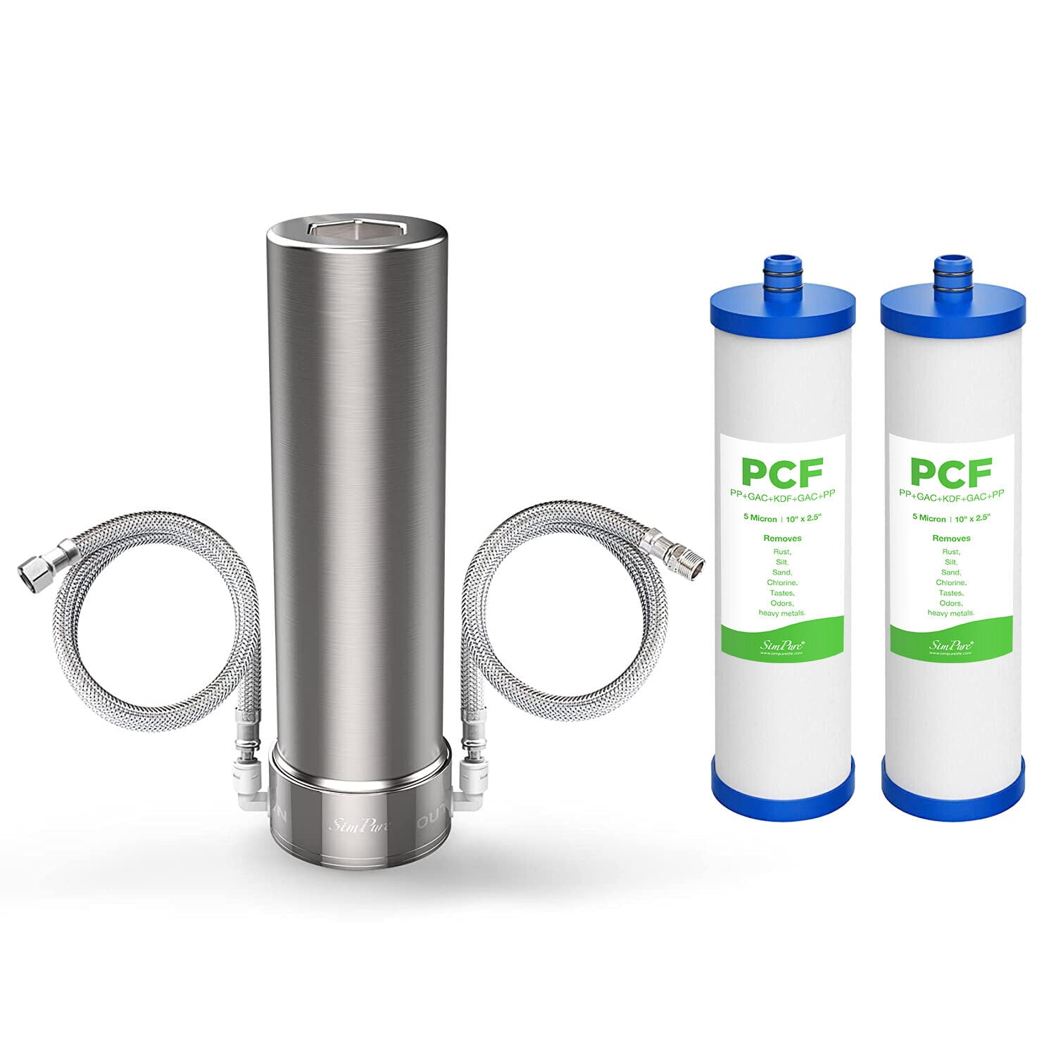 SimPure V7 Under Sink Water Filter, 5Stage Stainless Steel Water