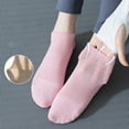 thumbnail image 5 of Bibifish Womens Ankle Socks Solid Color Non- Yoga Socks Summer Comfy Breathable Indoor Dance Sport Low Cut Ankle Socks With Grip, 5 of 5