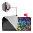 thumbnail image 3 of TEQUAN Rainbow Leopard Print Neon Animal Magnetic Mailbox Cover, Mailbox Wraps Large Size, 3 of 7
