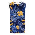 thumbnail image 3 of GERsome Mens Hawaiian Tank Tops Summer Beach Muscle Tee Graphic Crewneck Sleeveless T Shirts S-3XL, 3 of 4