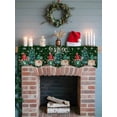 thumbnail image 6 of Christmas Tree Mantel Scarf Fireplace Decorations for Living Room, Green Gnomes Winter Xmas Snowflake Fireplace Mantel Scarf Cover Runner for Halloween/Thanksgiving/Christmas Decor 90"x17", 6 of 6