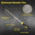thumbnail image 4 of Uxcell 10Pcs Diamond File Set 4 x 160mm 120 Grit Diamond Needle Files for Metal Glass Wood Stone Grinding Polishing Engraving, 4 of 7
