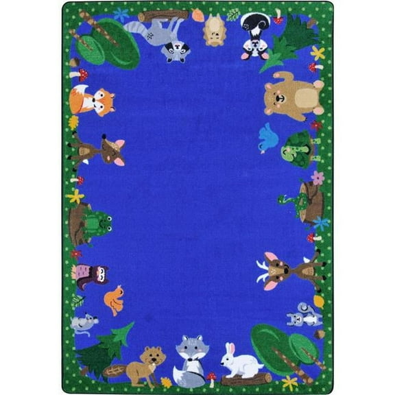 7 ft. 8 in. x 10 ft. 9 in. Animals Among Us Kid Essentials Rectangle Rug Multicolor