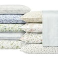 thumbnail image 4 of Laura Ashley Home - Sateen Collection - Sheet Set - 100% Cotton, Silky Smooth & Luminous Sheen, Wrinkle-Resistant Bedding, King, Blossoming Blue, 4 of 4