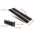 thumbnail image 2 of KFFKFF Compact Wheelchair Access Ramp, 8 ft with 800 lbs Load Limit, Anti-Slip Aluminum Collapsible Threshold Ramp, Foldable Access Ramp for Wheelchair, 2 of 9