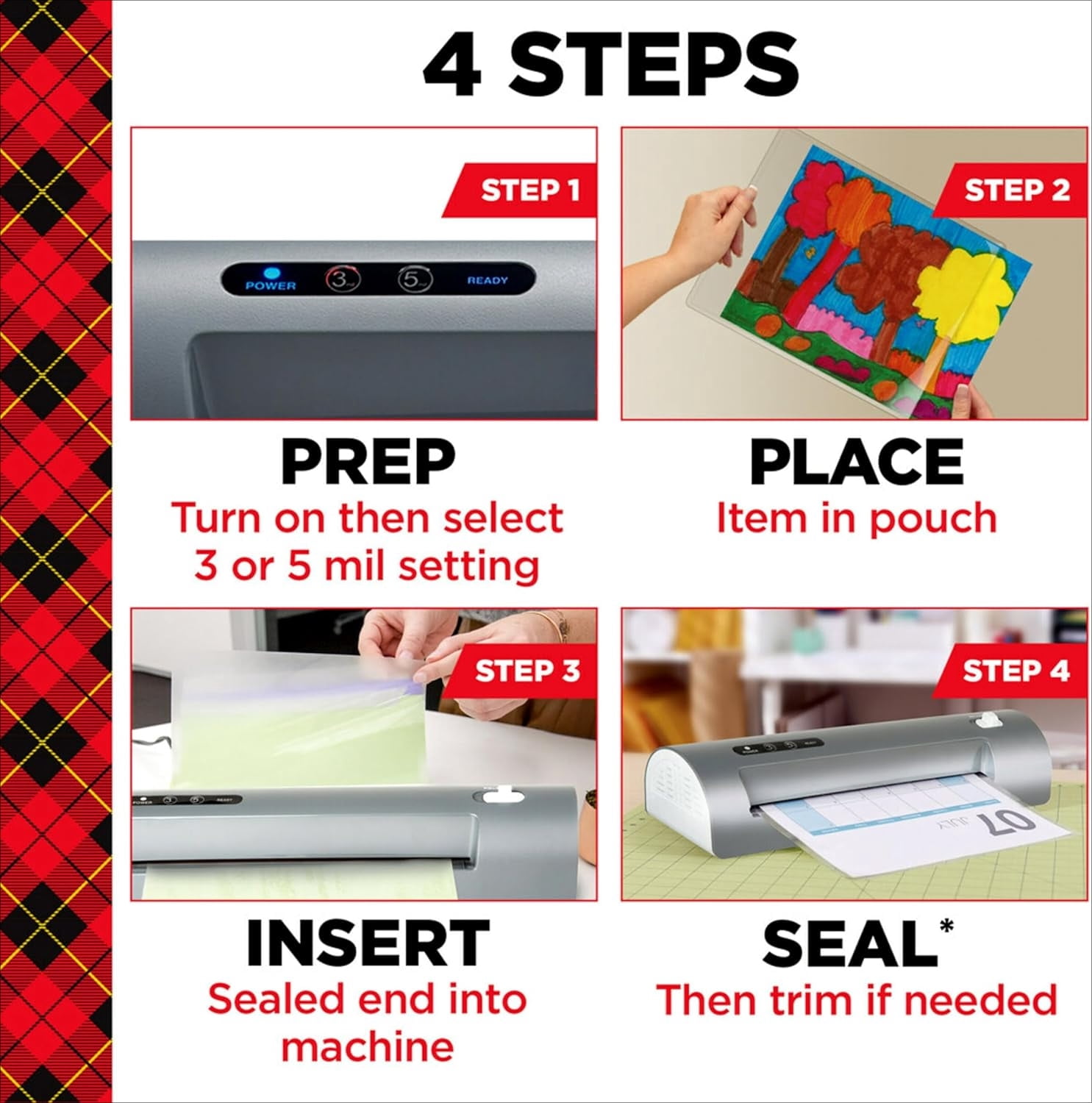 Thermal Laminator, Gray, Laminate School Assignments and Documents, 9 inches