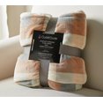 thumbnail image 3 of Cuddl Duds Velvet Sherpa 60 Inches x 70 Inches Oversized Throw with Foot Pocket, Camel Buffalo, 3 of 3