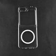 thumbnail image 3 of Clear for Samsung Galaxy Z Flip 6 Case Built-in Strong Compatible with MagSafe, Anti-Yellowing Crystal Hard PC Slim Thin Phone Cover for Samsung Galaxy Z Flip 6,Clear, 3 of 10