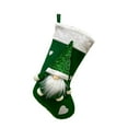 thumbnail image 3 of Xuniizn Christmas Stockings Bulk, Assorted Festive Xmas Stockings for Fireplace Mantel Decor, Traditional Holiday Ornaments, Christmas Decorations for Home, Cloth, Green, 3 of 4
