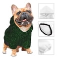 thumbnail image 3 of Balery Emerald Green Sparkling Sudadera con Capucha para Perros Pequeños – Ropa para Mascotas, Disfraz para Perros y Gatos, Ideal para Fiestas y Cosplay-Small, 3 of 7