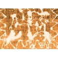 thumbnail image 1 of Ahgly Company Indoor Rectangle Abstract Orange Modern Area Rugs, 2' x 5', 1 of 4