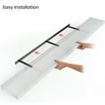 thumbnail image 4 of Ballucci 60" Floating Shelves, 2-Pack Wood Wall Shelf Set with Invisible Brackets, 8" Deep, White, 4 of 8