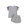 thumbnail image 3 of Ensemble de Paillettes pour Enfants, Haut à Manches Courtes Col Rond et Short à Tête Élastique, 3 of 9