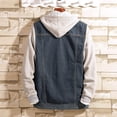 thumbnail image 4 of Hoodies for Men Graphic Hoodies Men's Autumn and Winter Fashion Casual Pocket Slim Fit Zipper Denim Long Sleeve Hoodie, 4 of 6