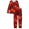 thumbnail image 4 of FKELYI Red Maple Leaves Women Pajamas Size XS Comfortable Fall Fall Pajamas for Women 2 PCS Leisure Thanksgiving Women Sleepwear Plus Size, 4 of 5