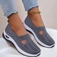 thumbnail image 2 of IEMIEMIEM Womens Orthopedic Shoes Breathable Knitted Slip On Sneaker Working Casual Nurse Shoes Comfortable Shoes for Women, Birthday Gifts for Women Dark Gray 7.5 Wide, 2 of 8