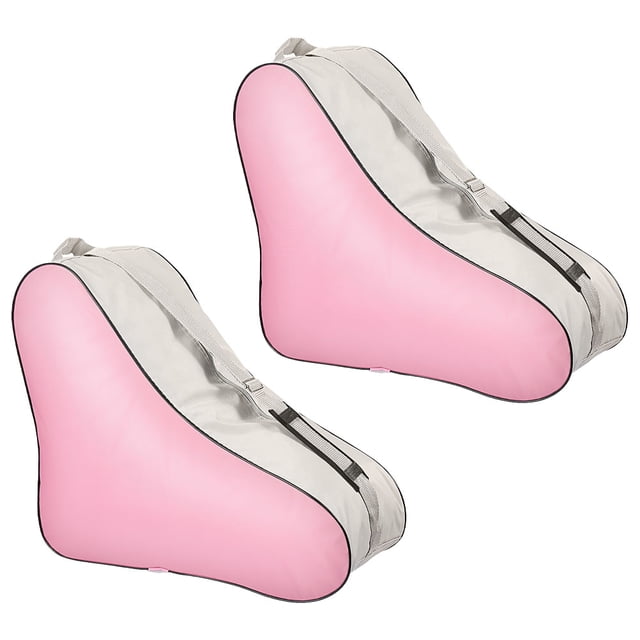 2 Pcs Sac de Patins à Glace Sac de Rangement pour Patins à Roulettes (Rose)