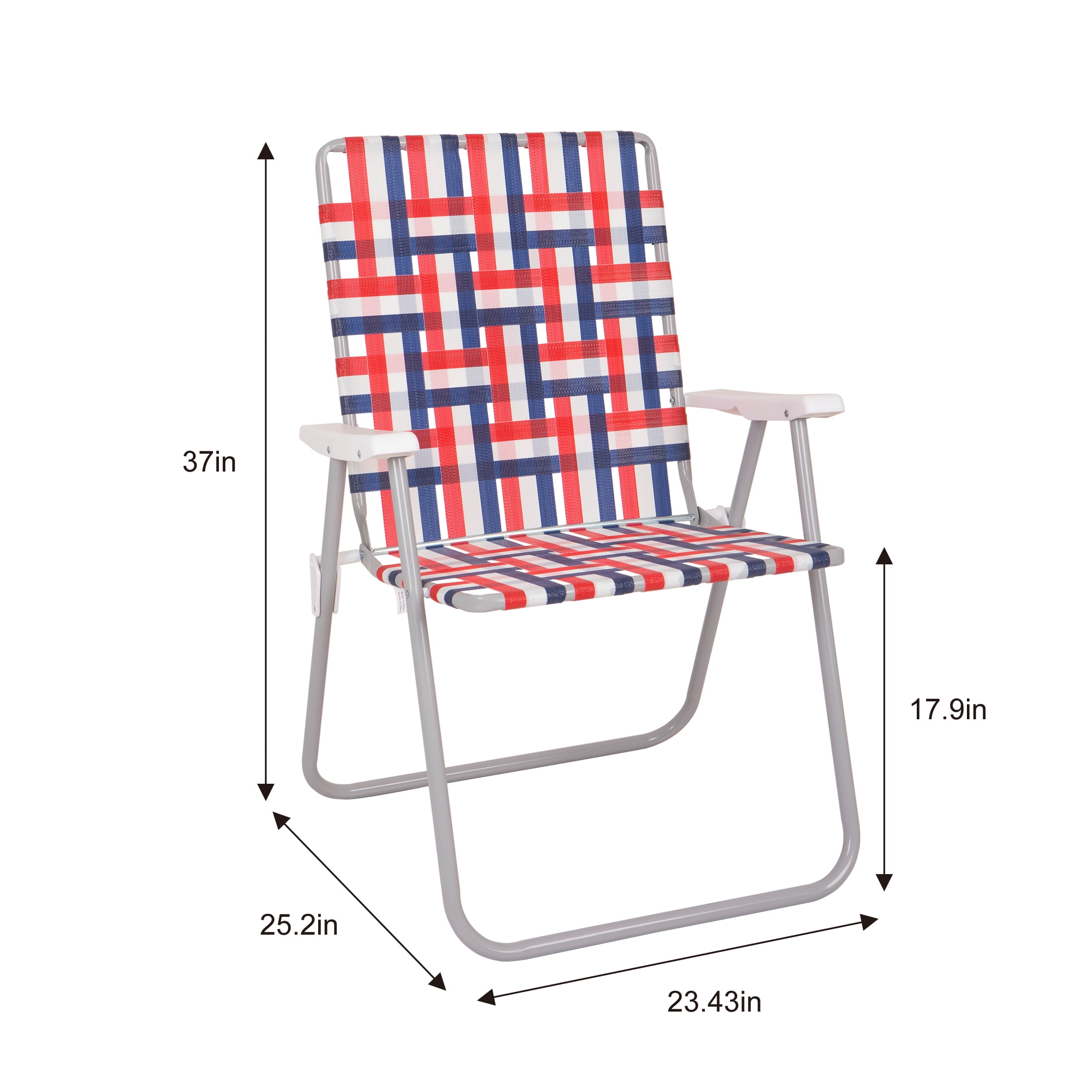 Mainstays 2 Pack Folding High Back Steel Frame Web Chair