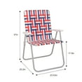 Mainstays Folding High Back  Chair, Red White & Blue