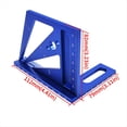thumbnail image 3 of Transportador de Escuadra de 22,5/30/45/60/67,5/90 Grados, Regla de Medición 3D Multiángulo, de Carpintero de Madera Color: Azul, 3 of 5