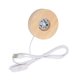 thumbnail image 3 of Base de luz LED Interfaz USB Material de madera de roble Redondo 2 cm / 0,8 pulgadas de espesor Lámpara de exhibición decorativa brillante para el hogar 5 V Base colorida, 3 of 5