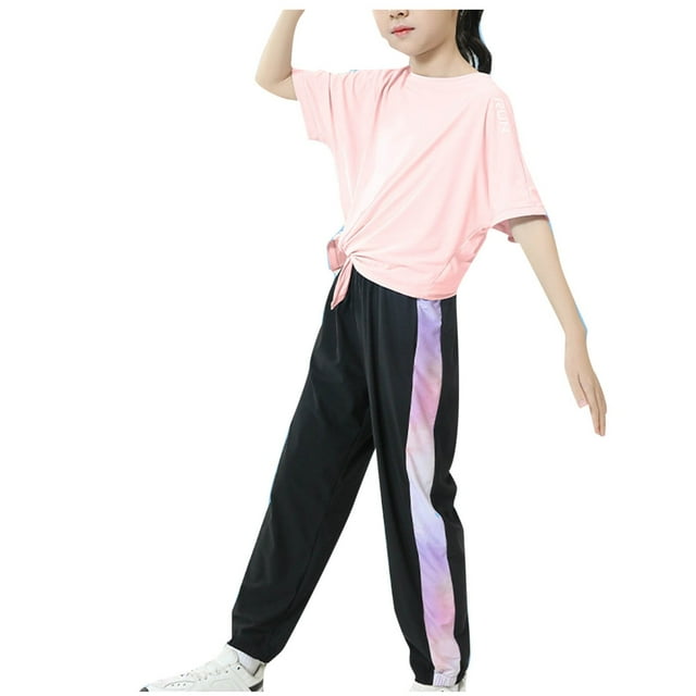 Odeerbi 6-16 Años Niños Niñas Pantalones de Deporte Deportivo Jogger Pantalones de Verano Protección Solar Joggers Al Aire Libre
