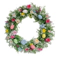 thumbnail image 2 of Corona de flores de huevo de Pascua Corona de puerta de primavera y verano Corona de flores artificiales para 45cm, 2 of 9