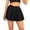 Black, variant on Ediodpoh Womens Skirts Women's Solid Color Letters Embroidered Pleated Half Skirt White L