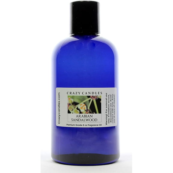 Crazy Candles 8oz Arabian Sandalwood 8 Fl Oz Bottle (237ml) Premium Grade Scented Fragrance Oil