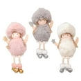 thumbnail image 4 of ColoMX 3 colgantes navideños: adornos de madera para árbol de Navidad, Papá Noel, muñeco de nieve, elfos de peluche, manualidades, decoración de pared., 4 of 7