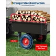 thumbnail image 2 of Heavy-Duty 750 LBS Capacity Poly Dump Cart - Quick-Release Dumping, 10" Tires, 15 Cubic Feet Steel Trailer for Garden, Yard & Towing Behind Lawn Mower, 2 of 7