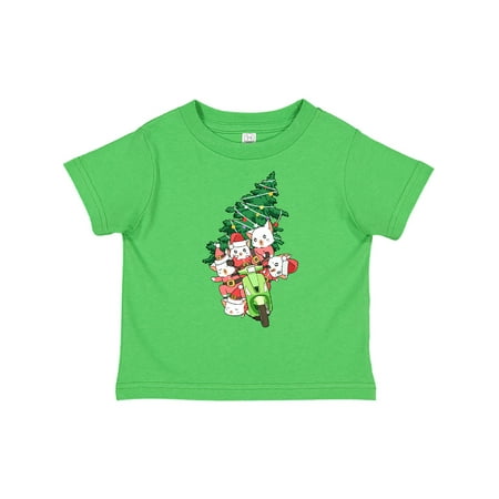 

Inktastic Kawaii Cats Christmas Scooter Gift Toddler Boy or Toddler Girl T-Shirt
