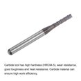 thumbnail image 4 of Uxcell 1/8" Shank 2mm x 9.5mm Diamond Film Coated Carbide Left Hand End Mill Bits 10 Pack, 4 of 6