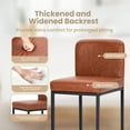 thumbnail image 4 of Sophia & William 24.6" Bar Stools PU Leather Counter Height Bar Stools with Back Modern Counter Height Chair for Kitchen Island, Brown, 4 of 8