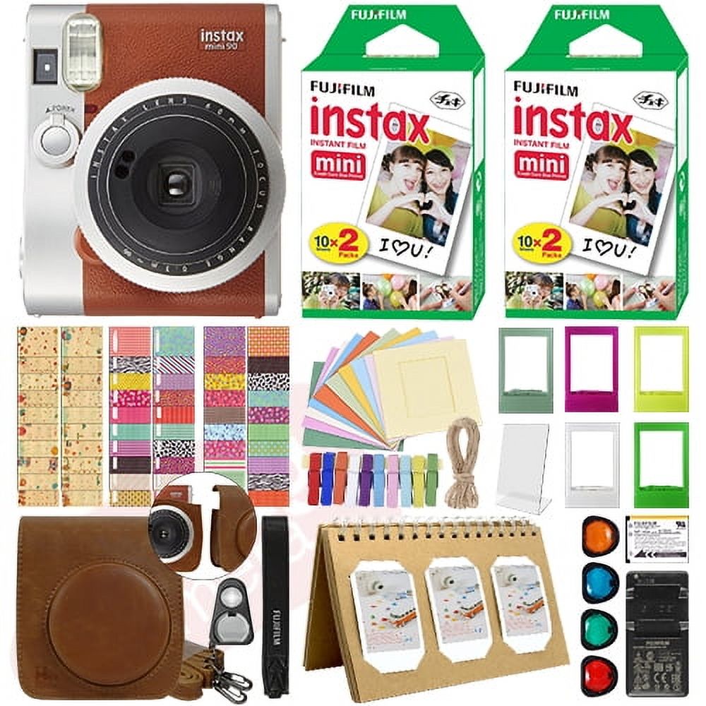 Fujifilm Instax Mini 90 Neo Classic Fuji Instant Film Camera Brown