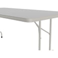 thumbnail image 2 of Correll 36"W x 96"D Melamine Top Folding Table in Gray Granite, 2 of 3