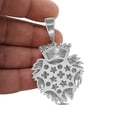 thumbnail image 5 of Real Genuine 9.00 Cwt. VVS/1 MOISSANITE Diamond 39+ Grams Lion Head Crown Face 3DLook Pendant 10K White Gold Over Men's Charm Chain Neckless Set, 5 of 5