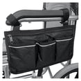 thumbnail image 1 of Bolsa lateral impermeable para silla de ruedas eléctrica universal con bolsillos (negro), 1 of 5