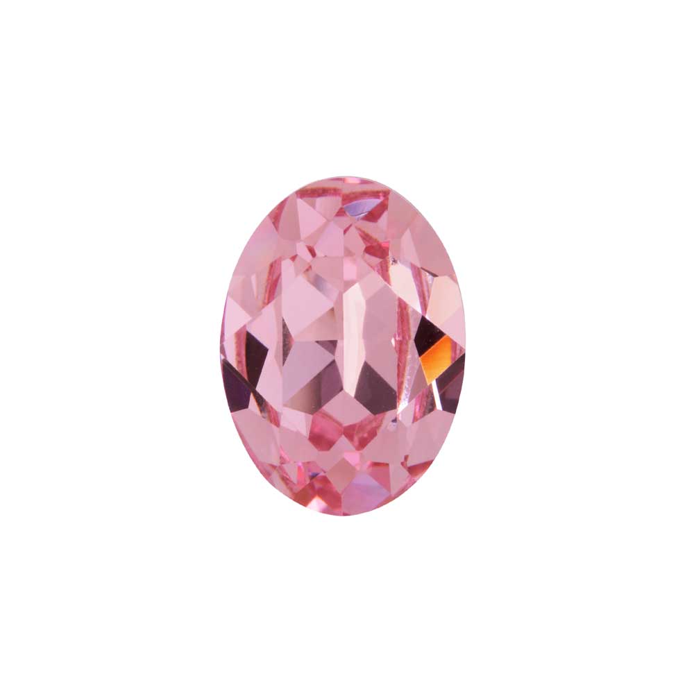 Swarovski Crystal, 4120 Oval Fancy Stone 14x10mm, 1 Piece, Light Rose