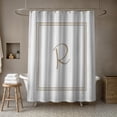 thumbnail image 4 of Creative Products Beige and White Letter R Monogrammed 71x74 Shower Curtain, 4 of 7