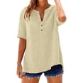 thumbnail image 3 of Young Womens Clothes Kelon Short Sleeve Blouses for Women V Neck Boho Tops Blouses Business Casual Outfits Summer Outfits 2026 Fashion Clothing Blouses, 5XL, 3 of 9