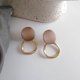 thumbnail image 2 of Pendientes colgantes vintage mate marrones Yashi, 2 of 4