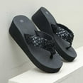 thumbnail image 5 of Wovix Women'S Slipper Open Toe Platform Walking Sandals Casual Shoes Trendy Streetwear Daily Wear Black 36, 5 of 9