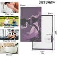 thumbnail image 3 of Dreamtimes Hand Towels Purple Woman Silhouette 2 PCS, Cotton Bath Towel Drying Face Hands Body Decorative Water Absorbent Lightweight Washcloth for Bathroom Ktichen Travel Gym, 16"×28", 3 of 7