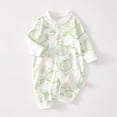 thumbnail image 3 of YunPes Newborn Baby Girls & Boys Soft Cotton Rompers Button Long Sleeve Onepieces 0-24 Months Unisex Footless Infant Bodysuits, 3 of 3