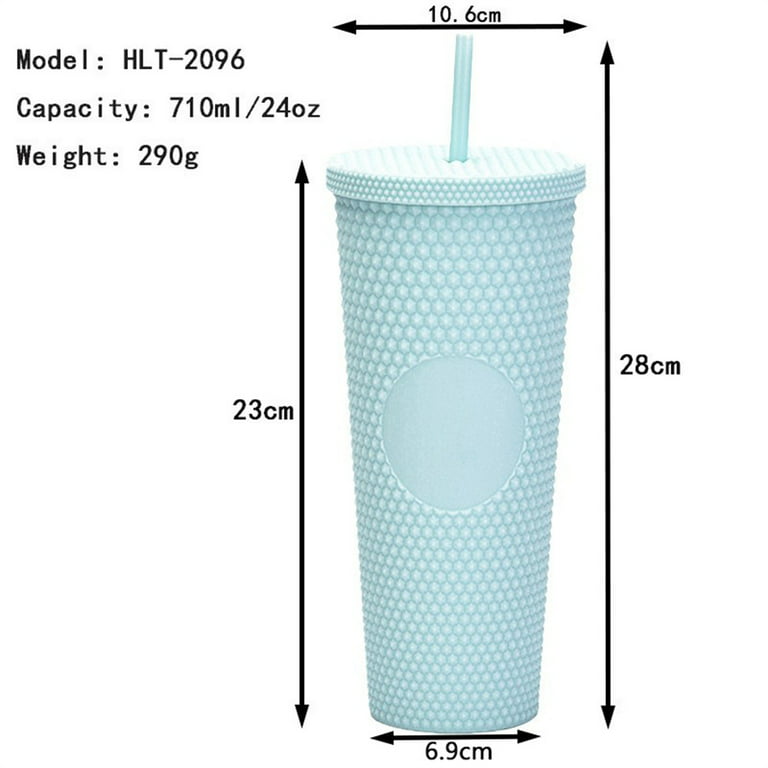 Smoothie Tumbler with Straw JUICE & ICED COFFEE BPA FREE PLASTIC TRAVEL CUP  UK