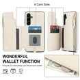 thumbnail image 5 of Wallet Case for Samsung Galaxy S20, with Crossbody Shoulder Strap & Hand Wrist Cards Holder Zipper Pocket Stand Feature Full Protective Shockpoof Phone Case for Samsung Galaxy S20, White, 5 of 7